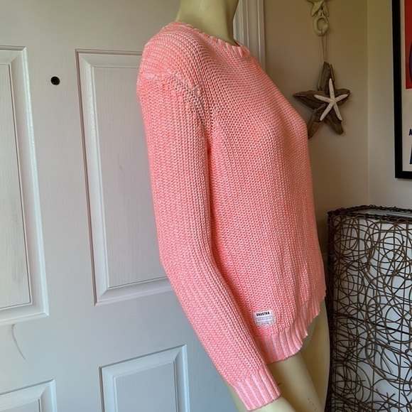 gaastra Cotton Knit Peachy/Pink White Crew Neck Sweater Size S - Picture 3 of 12